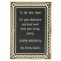 Screened Aluminum Plate w/Florentine Border (5"x7")